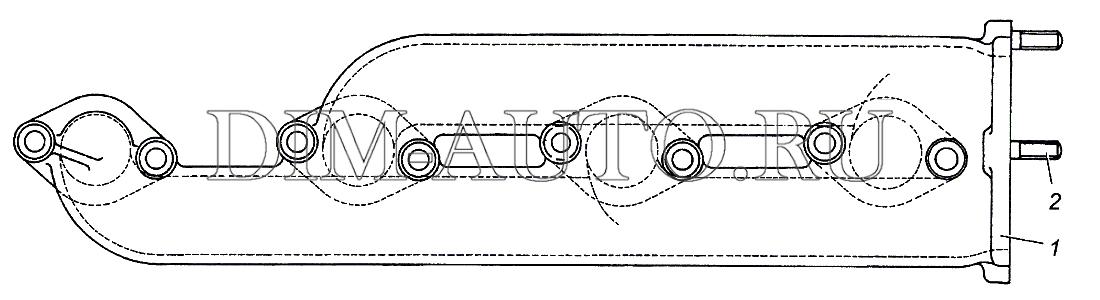 Коллектор выпускной камаз схема