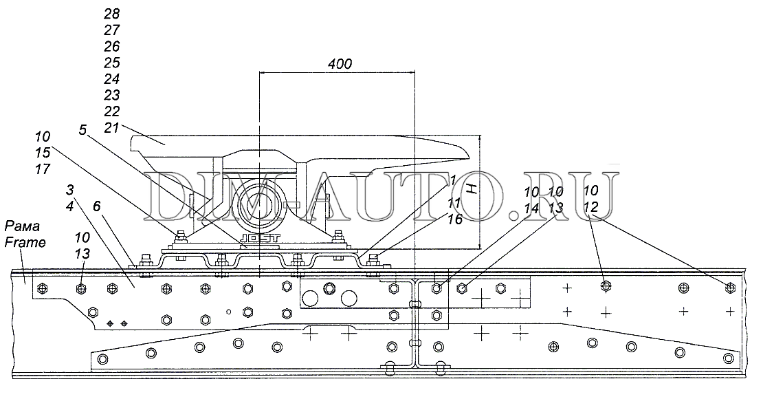 Чертеж камаз 65225