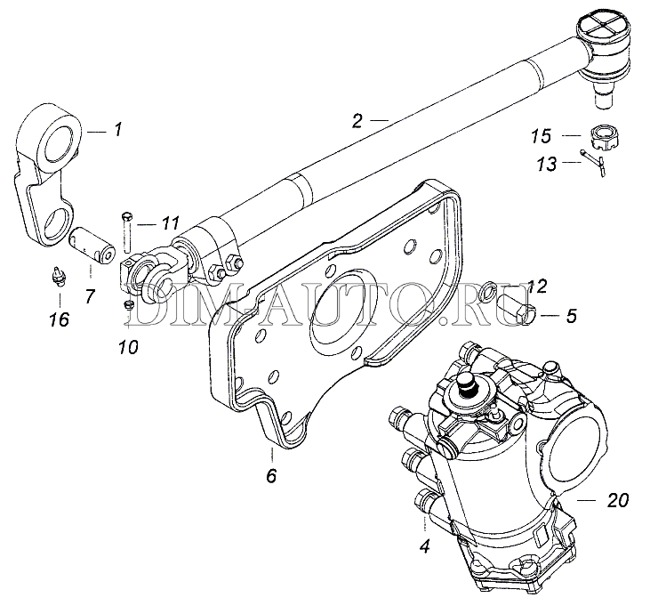 Рулевая камаз 6520 схема