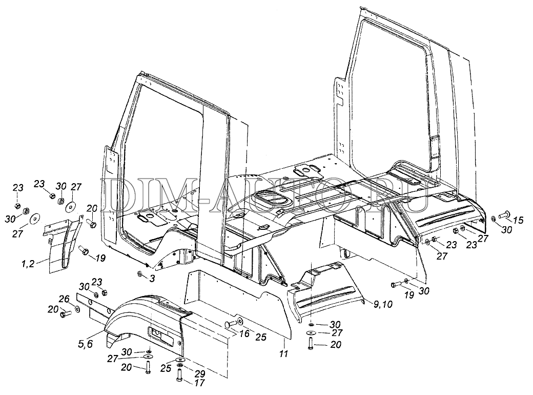 Схема кабины камаз 6520