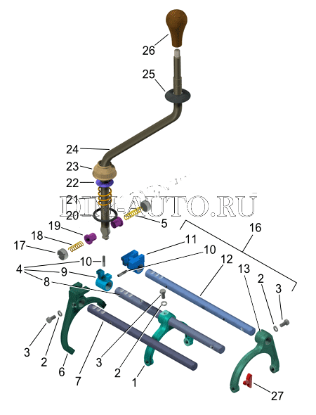 Коробка газ 3309 схема