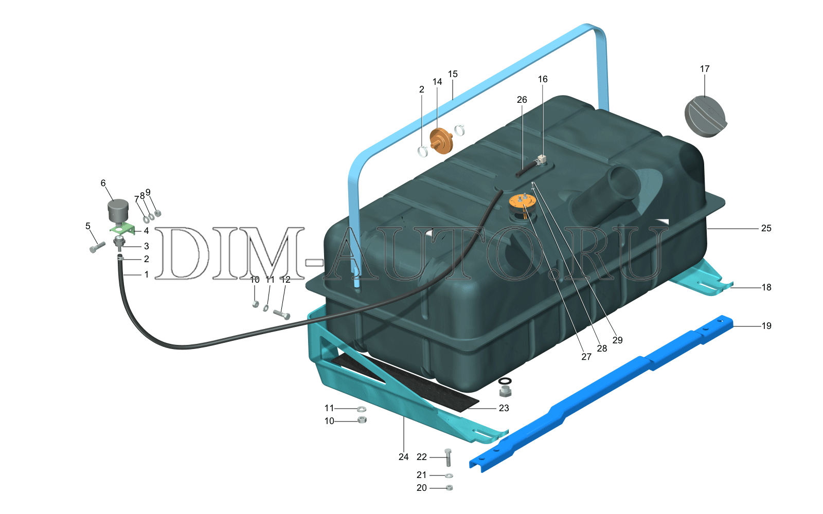 Купить Бак Газ 3309