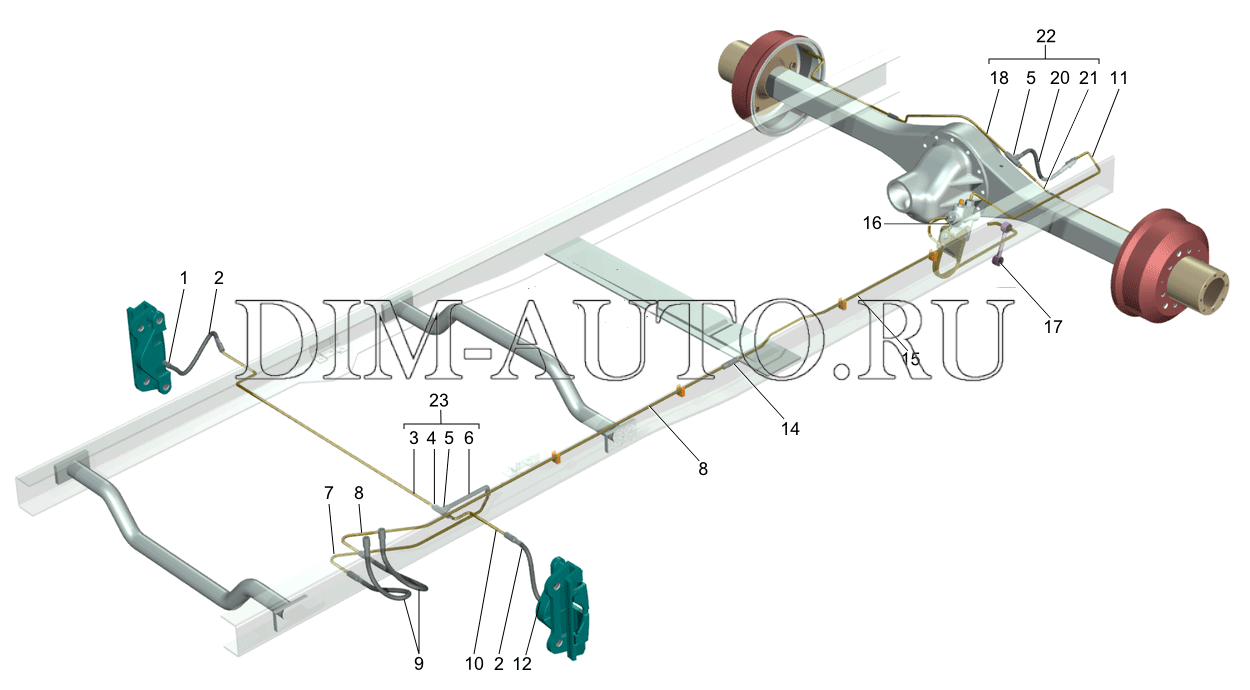 Схема тормозной системы газ 3309 дизель с абс