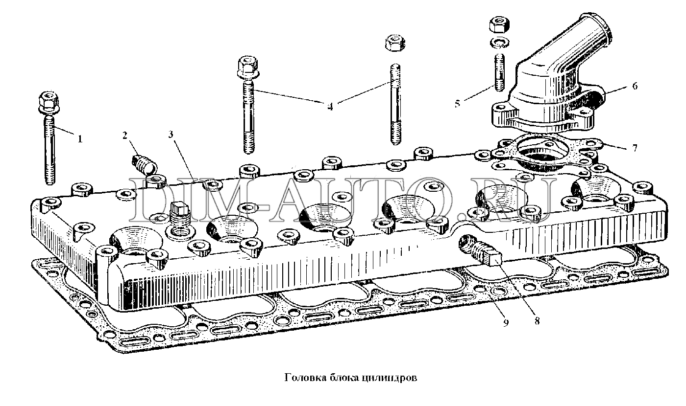 Схема затяжки головки блока газ 53