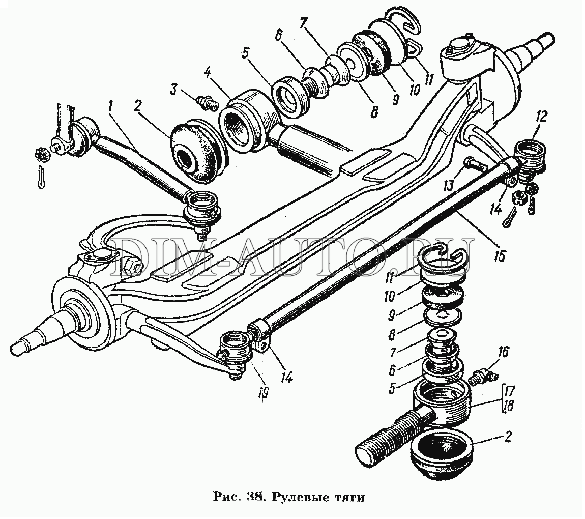 Рулевые тяги ГАЗ 3307