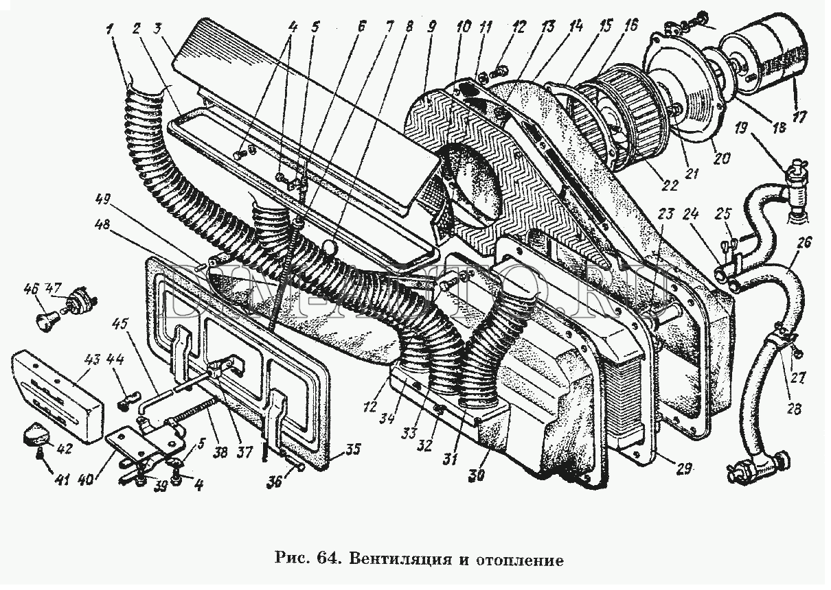 Печка газ 3307 схема и устройство