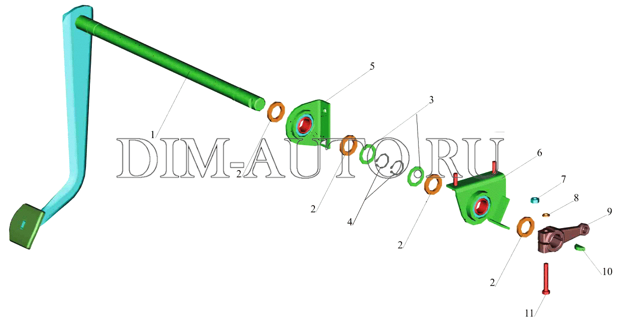 Резинка педали маз