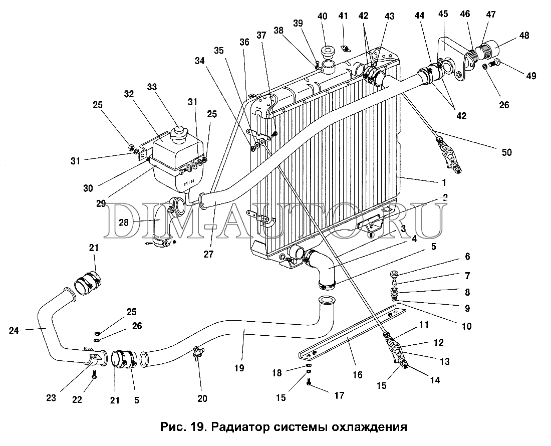 Радиатор автобуса паз