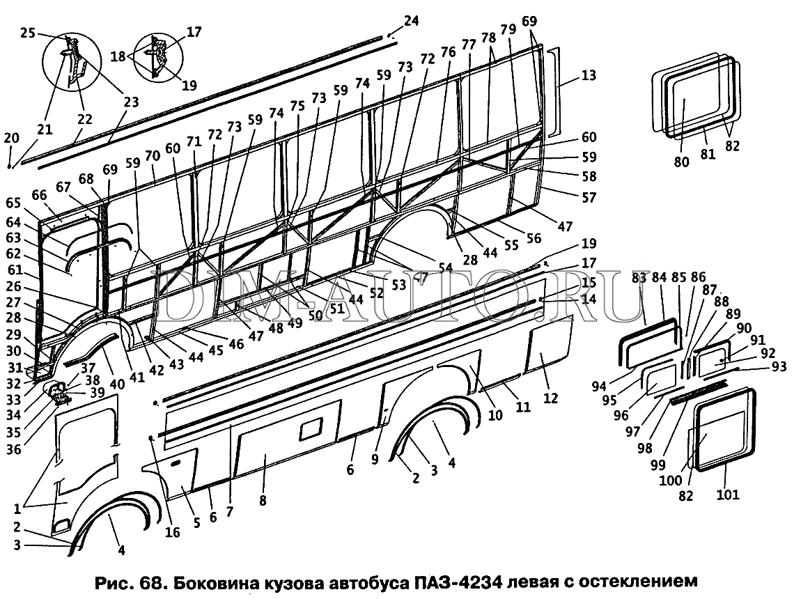 Схема двери паз