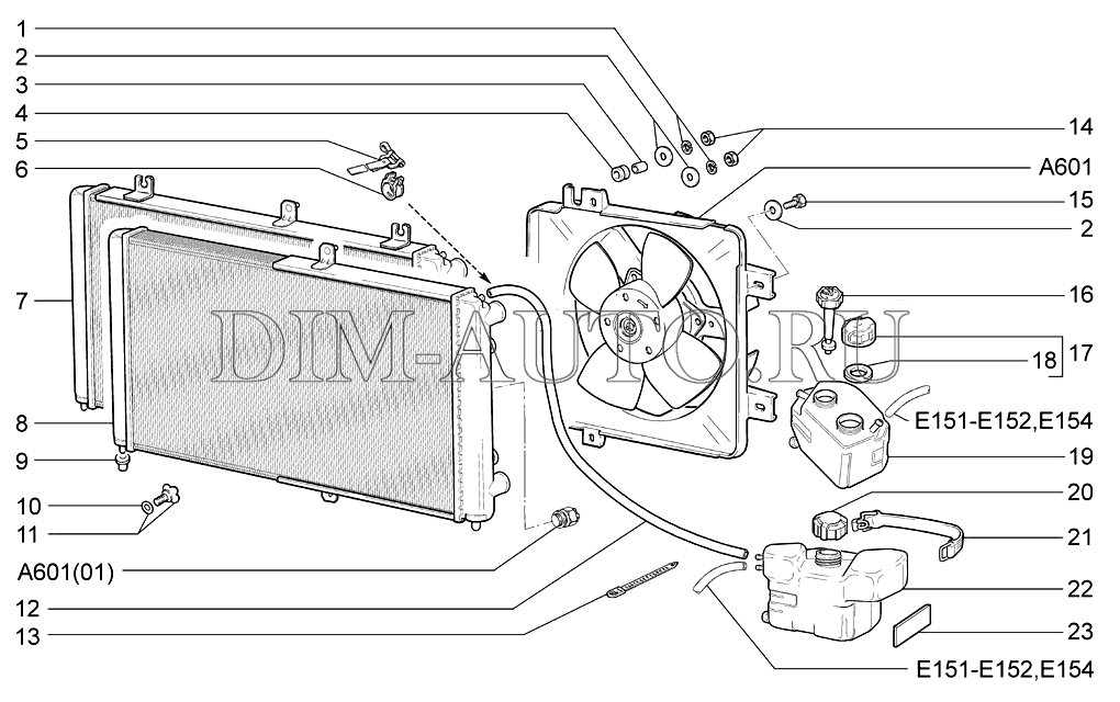 Радиатор схема авто