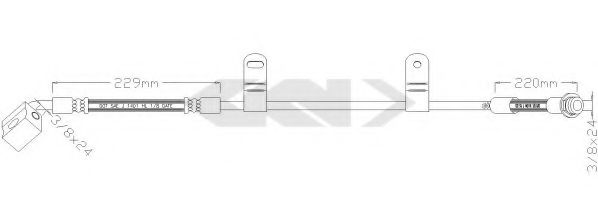 SPIDAN 340461 Тормозной шланг для JEEP GRAND CHEROKEE II (WJ, WG), GRAND CHEROKEE Mk II (WJ, WG) 4.0 4x4