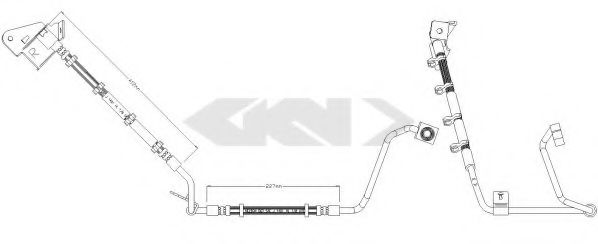 SPIDAN 340463 Тормозной шланг для JEEP GRAND CHEROKEE II (WJ, WG), GRAND CHEROKEE Mk II (WJ, WG) 4.0 4x4