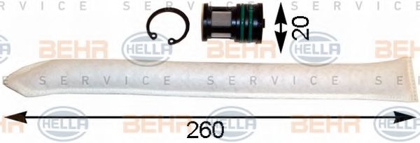 BEHR HELLA SERVICE 8FT351193101 Осушитель кондиционера для KIA OPTIMA (Киа Оптима)