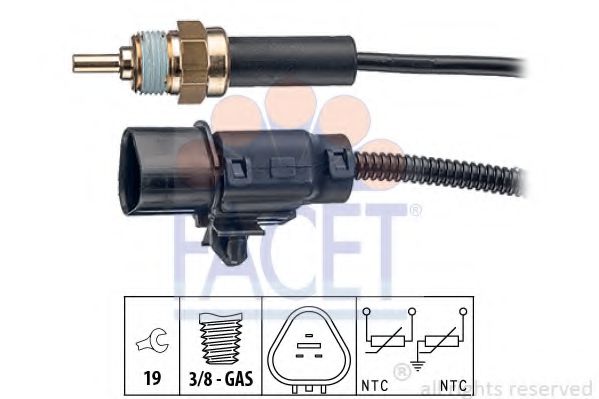 FACET 73373 Датчик включения вентилятора для KIA SPECTRA (Киа Спектра)