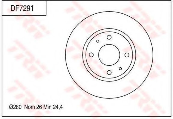 TRW DF7291 Тормозные диски для KIA OPTIMA (Киа Оптима)