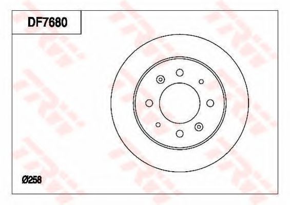 TRW DF7680 Тормозные диски для KIA SPECTRA (Киа Спектра)