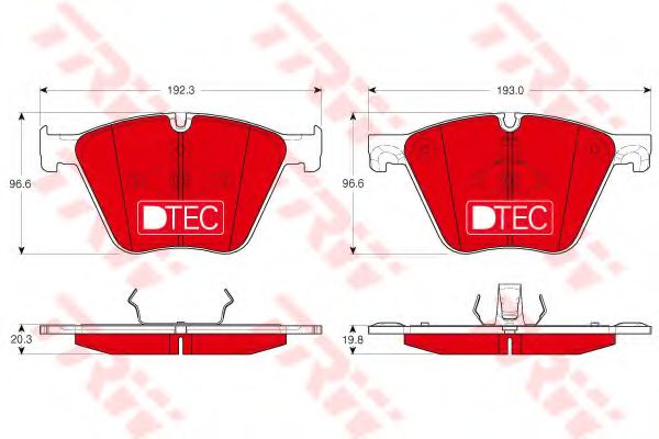 TRW GDB1964DTE Тормозные колодки для BMW X5 (F15, F85) (Бмв X5)