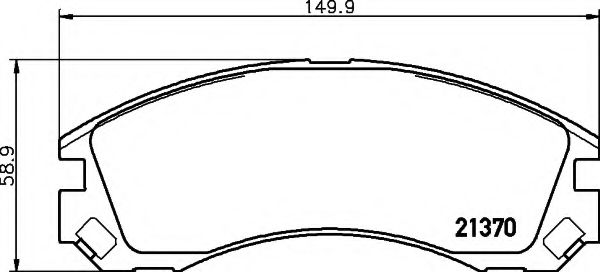 HELLA 8DB355011751 Тормозные колодки для MITSUBISHI OUTLANDER 3 (GGW, GFW, ZJ) 2.0 (GF7W)