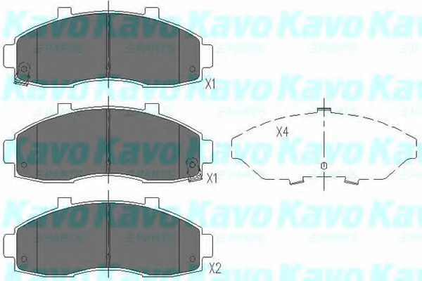 KAVO PARTS KBP4010 Тормозные колодки для KIA PREGIO (Киа Прегио)