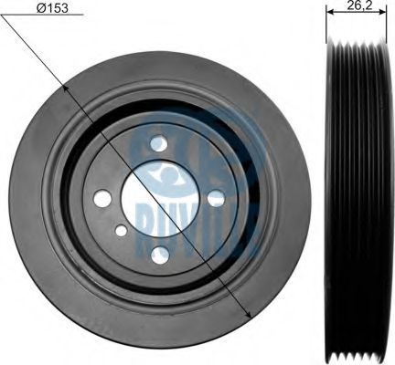 RUVILLE 518401 Шкив коленвала для KIA SPECTRA (Киа Спектра)