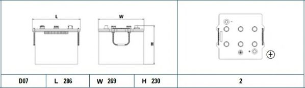 EXIDE EF1257 Аккумулятор для KIA K2700 (Киа K2700)