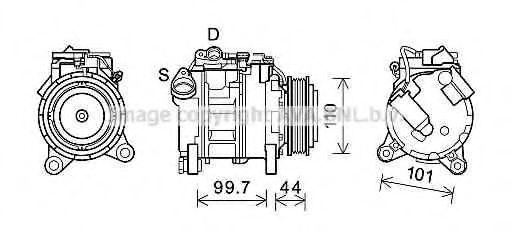 AVA QUALITY COOLING BWK493 Компрессор кондиционера для BMW X5 (F15, F85) xDrive 40 d