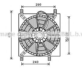 AVA QUALITY COOLING FT7580 Вентилятор системы охлаждения двигателя для SUZUKI SX4 (Сузуки Сx4)