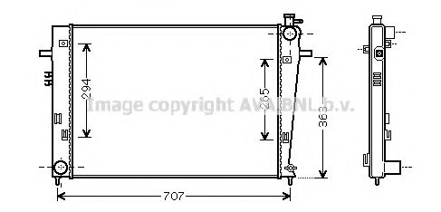 AVA QUALITY COOLING HY2204 Крышка радиатора для HYUNDAI TUCSON (Хендай Туксон)