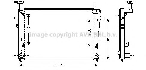 AVA QUALITY COOLING HY2275 Крышка радиатора для HYUNDAI TUCSON (Хендай Туксон)