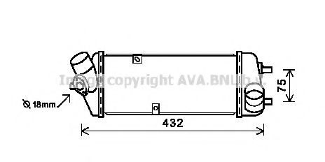 AVA QUALITY COOLING HY4235 Интеркулер для KIA RIO (Киа Рио)