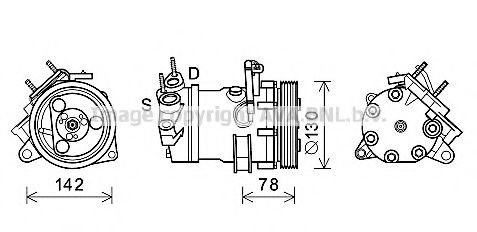 AVA QUALITY COOLING JEK065 Компрессор кондиционера для JEEP LIBERTY (Джип Либерт)