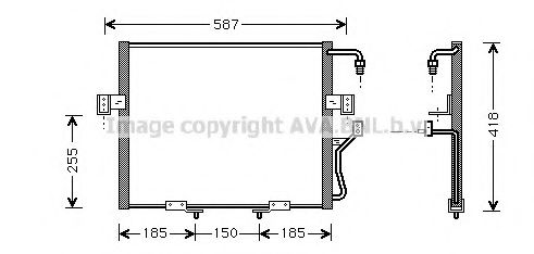 AVA QUALITY COOLING KA5015 Радиатор кондиционера для KIA SPORTAGE (K00) 2.0