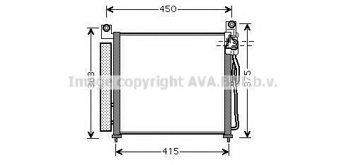 AVA QUALITY COOLING KA5065D Радиатор кондиционера для KIA PICANTO (Киа Пиканто)