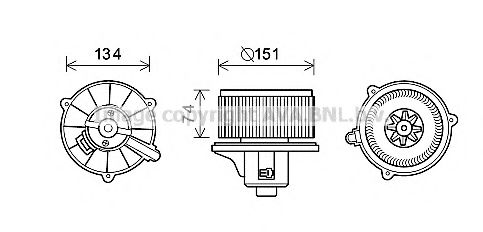 AVA QUALITY COOLING KA8227 Вентилятор салона для KIA RIO (Киа Рио)