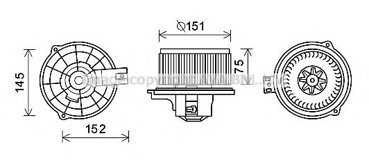 AVA QUALITY COOLING KA8234 Вентилятор салона для KIA RIO (Киа Рио)