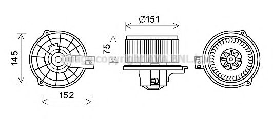 AVA QUALITY COOLING KA8235 Вентилятор салона для KIA RIO (Киа Рио)