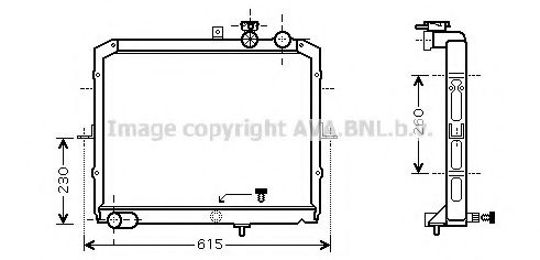 AVA QUALITY COOLING KAA2033 Радиатор охлаждения двигателя для KIA BESTA (Киа Беста)