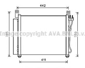 AVA QUALITY COOLING KAA5158D Радиатор кондиционера для KIA PICANTO (Киа Пиканто)