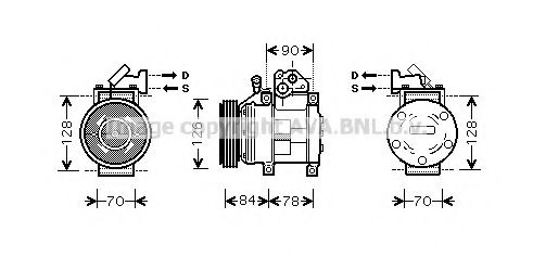 AVA QUALITY COOLING KAK052 Компрессор кондиционера для KIA CARNIVAL (Киа Карнивал)