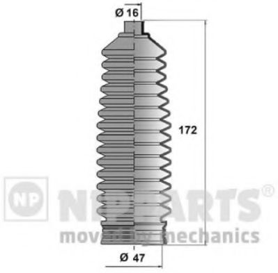 NIPPARTS N2840514 Пыльник рулевой рейки для KIA SOUL (Киа Соул)