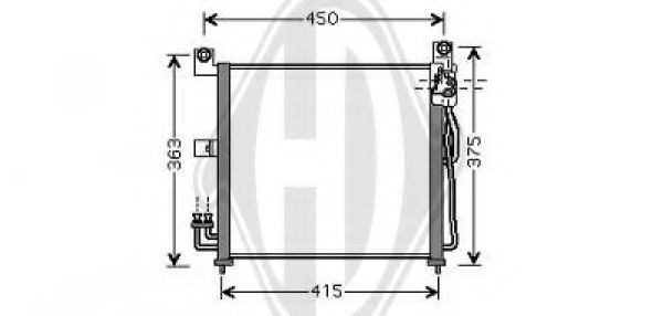 DIEDERICHS 8650500 Радиатор кондиционера для KIA PICANTO (Киа Пиканто)