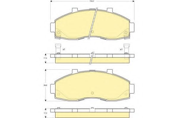 GIRLING 6132639 Тормозные колодки для KIA PREGIO (Киа Прегио)