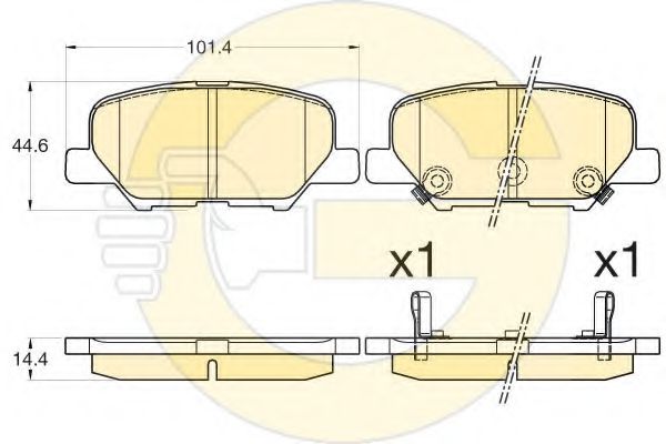 GIRLING 6135837 Тормозные колодки для MITSUBISHI OUTLANDER 3 (GGW, GFW, ZJ) 2.0 (GF7W)