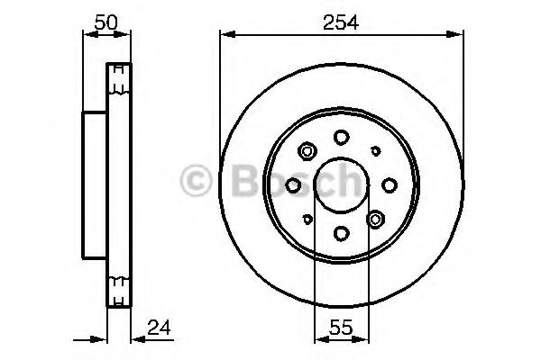 BOSCH 0986479231 Тормозные диски для KIA RIO (Киа Рио)