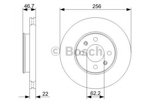 BOSCH 0986479367 Тормозные диски для KIA RIO (Киа Рио)