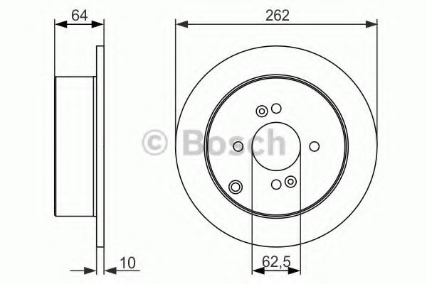 BOSCH 0986479371 Тормозные диски для KIA RIO (Киа Рио)