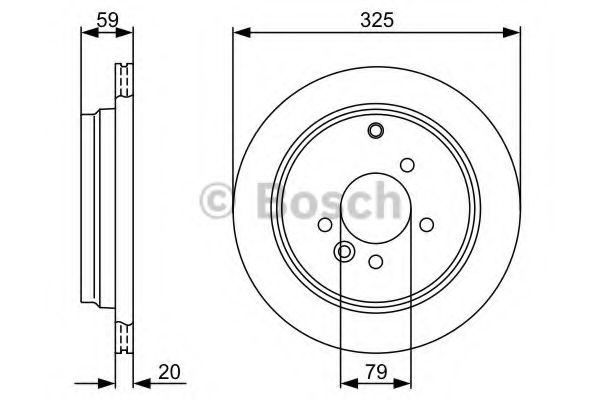 BOSCH 0986479375 Тормозные диски для LAND ROVER DISCOVERY (Ленд ровер Дисковер)