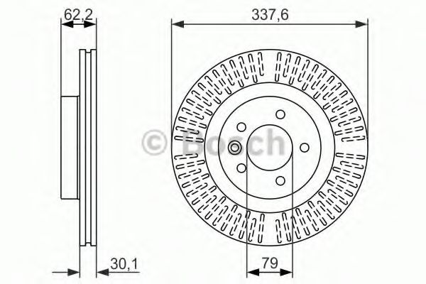 BOSCH 0986479705 Тормозные диски для LAND ROVER DISCOVERY (Ленд ровер Дисковер)