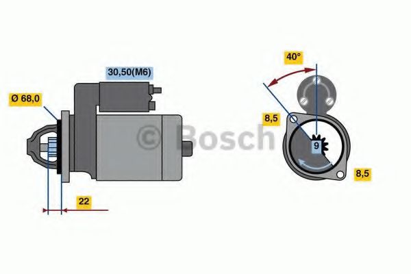 BOSCH 0986023660 Стартер для OPEL MOKKA (Опель Моkkа)