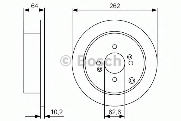 BOSCH 0986479983 Тормозные диски для KIA RIO (Киа Рио)